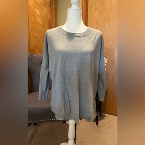 J. Crew Women’s Pullover Crew Neck 3/4 Sleeve Gray Sweater Size Small